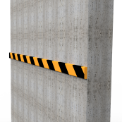 Warning and protection profiles | yellow / black | 5000 mm | Type F